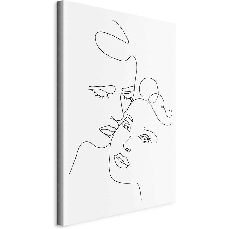 CONFIGURABLE PÄÄTUOTE - Taulu - Couple in Black and White (1-part) - Romantic Kiss Moment 97377