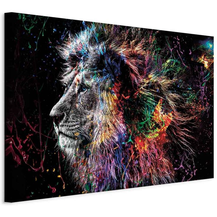 CONFIGURABLE PÄÄTUOTE - Taulu - Crazy Lion (1 Part) Wide 01695