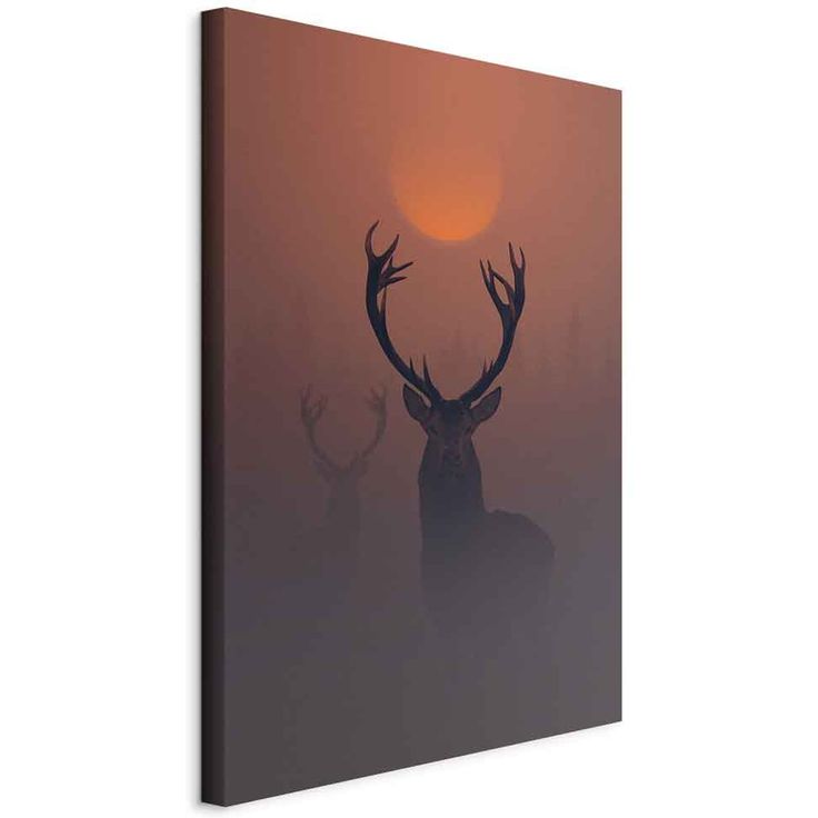 CONFIGURABLE PÄÄTUOTE - Taulu - Deers in the Fog (1 Part) Vertical 58788