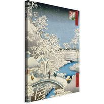 Taulu Artgeist Drum bridge and Setting Sun Hill at Meguro from the series &#039; (Utagawa Hiroshige), eri vaihtoehtoja