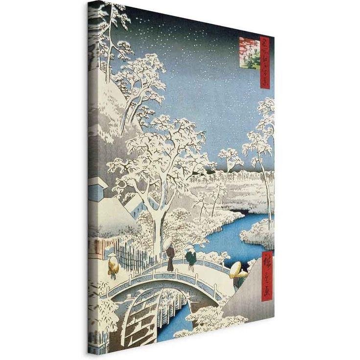 CONFIGURABLE PÄÄTUOTE - Taulu - Drum bridge and Setting Sun Hill at Meguro from the series ' (Utagawa Hiroshige) 45124