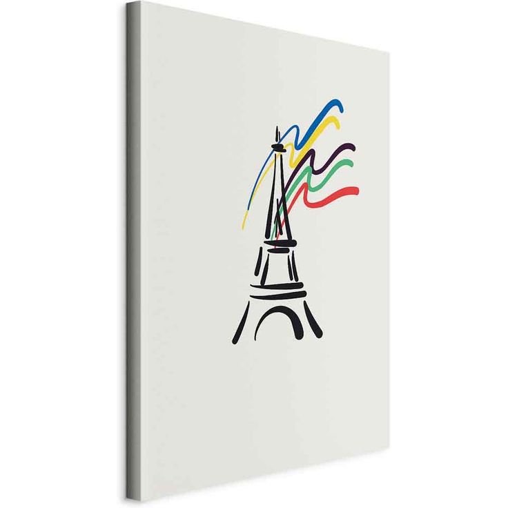CONFIGURABLE PÄÄTUOTE - Taulu - Eiffel Tower and Colorful Ribbons 77088