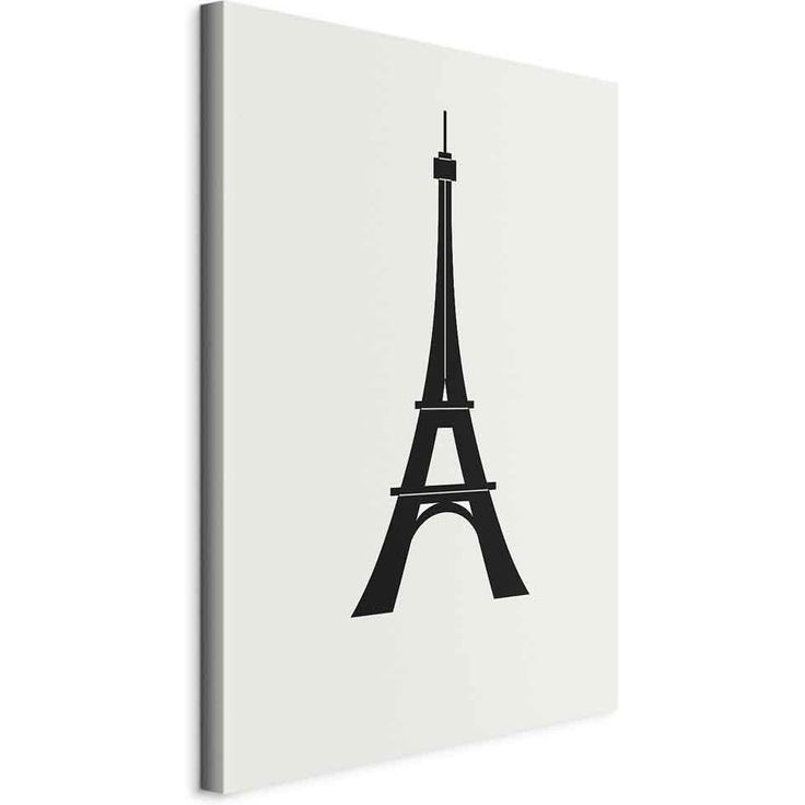 CONFIGURABLE PÄÄTUOTE - Taulu - Eiffel Tower Simple Graphics in Black and White 02356