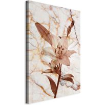 Taulu Artgeist Elegance of a Flower (1-part) - Delicate Lily on Marble in Sepia, eri vaihtoehtoja