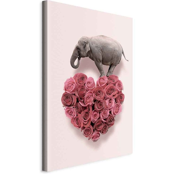 CONFIGURABLE PÄÄTUOTE - Taulu - Elephant Lover (1-part) - Elephant Amid Pink Flowers 45900