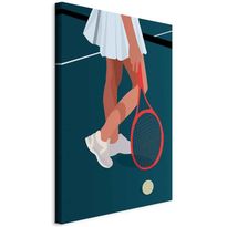 Taulu Artgeist Female Tennis Player With a Red Racket on the Court - Graphics, eri vaihtoehtoja