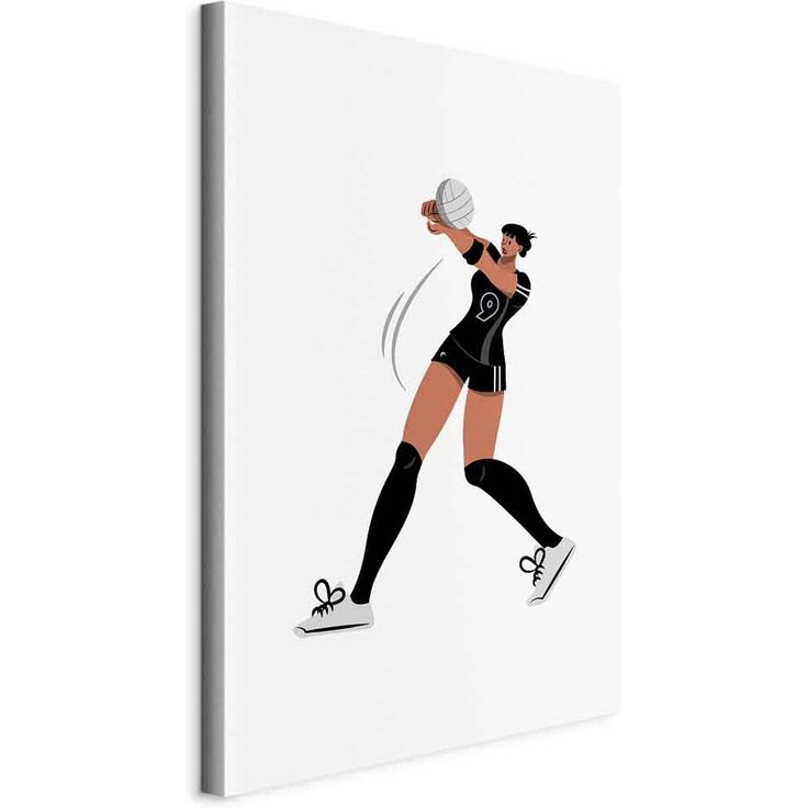 CONFIGURABLE PÄÄTUOTE - Taulu - Female Volleyball Player Illustration 75855