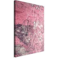 Taulu Artgeist Figure on Pink Background (1-part) - Female Silhouette in Marble, eri vaihtoehtoja