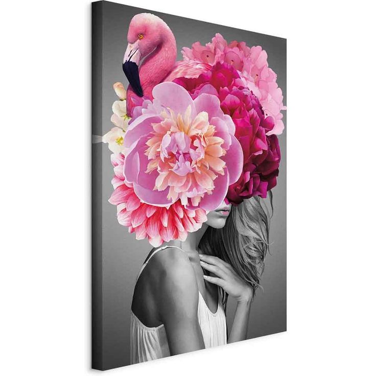 CONFIGURABLE PÄÄTUOTE - Taulu - Flamingo Girl (1 Part) Vertical 39046