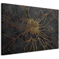 Taulu Artgeist Flower in Gold (1 Part) Wide, eri vaihtoehtoja