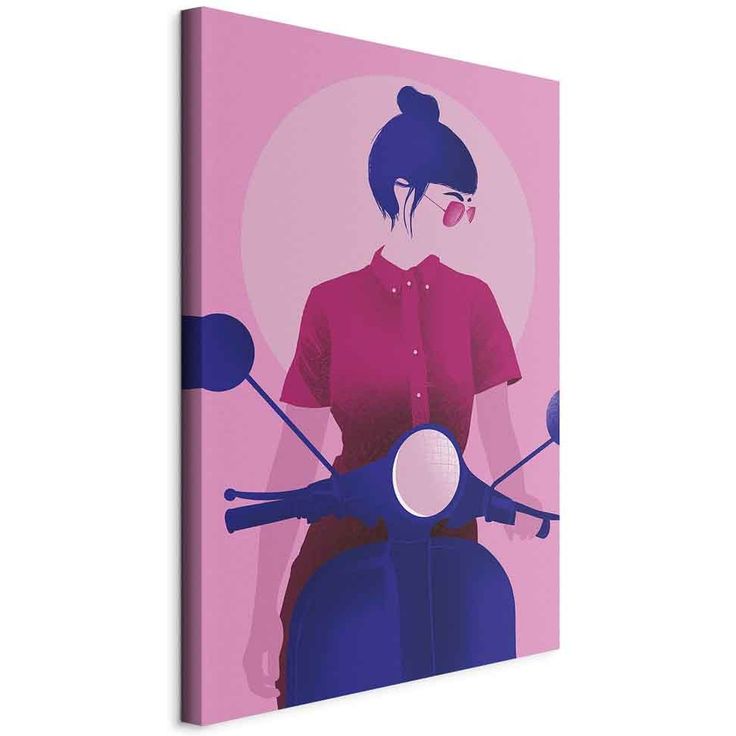 CONFIGURABLE PÄÄTUOTE - Taulu - Girl on Scooter (1 Part) Vertical 33276