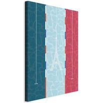 Taulu Artgeist Graphic Illustration of a Swimming Pool Against the Backdrop of the French Flag, eri vaihtoehtoja