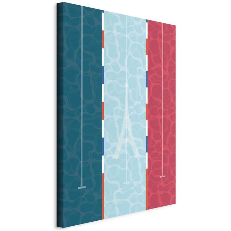 CONFIGURABLE PÄÄTUOTE - Taulu - Graphic Illustration of a Swimming Pool Against the Backdrop of the French Flag 02790