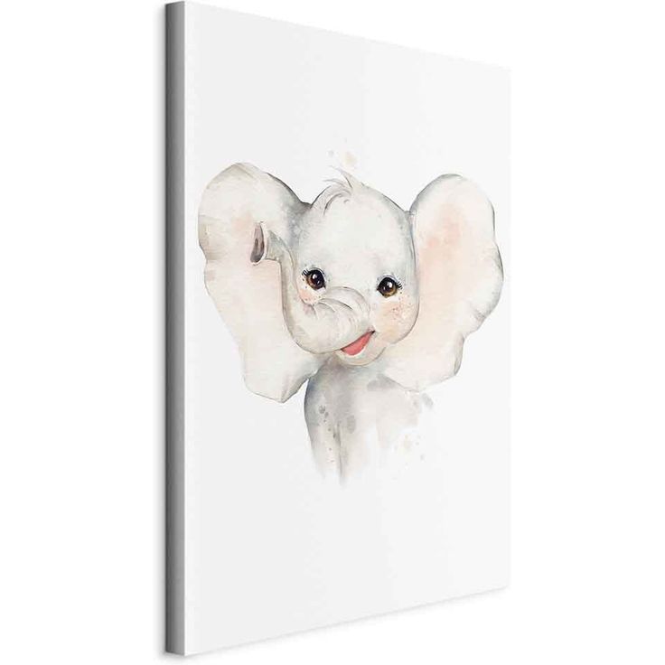CONFIGURABLE PÄÄTUOTE - Taulu - Happy Elephant (1 Part) Vertical 46029