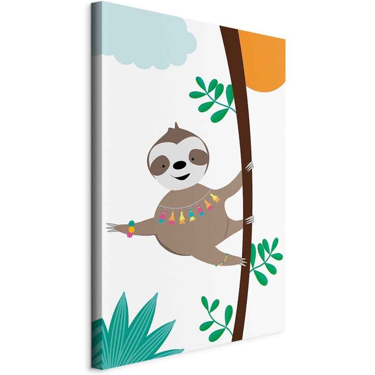 CONFIGURABLE PÄÄTUOTE - Taulu - Happy Sloth (1 Part) Vertical 50737