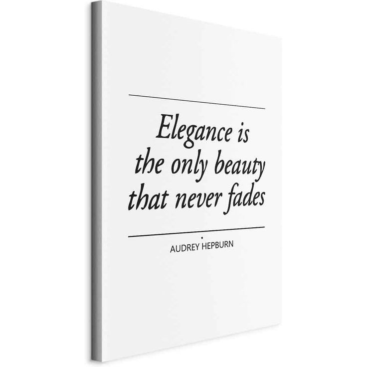 CONFIGURABLE PÄÄTUOTE - Taulu - Hepburn Quote (1 Part) Vertical 74224