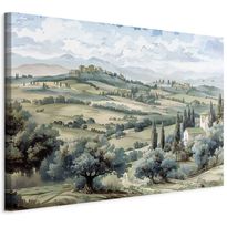 Taulu Artgeist Landscape with Green Fields and Trees Tuscan Sunny View, eri vaihtoehtoja