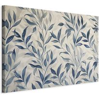 Taulu Artgeist Leaves in Blue Color Delicate Botanical Motif, eri vaihtoehtoja