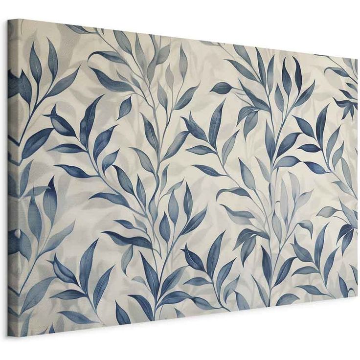 CONFIGURABLE PÄÄTUOTE - Taulu - Leaves in Blue Color Delicate Botanical Motif 86165