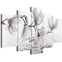 Taulu Artgeist Magnolias over Water (5 Parts) Wide Grey, eri vaihtoehtoja