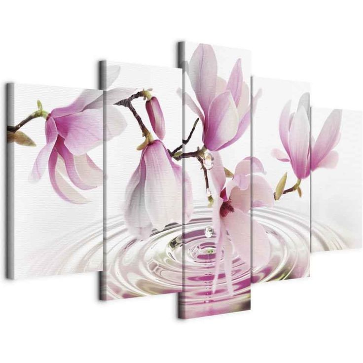 CONFIGURABLE PÄÄTUOTE - Taulu - Magnolias over Water (5 Parts) Wide Pink 80727