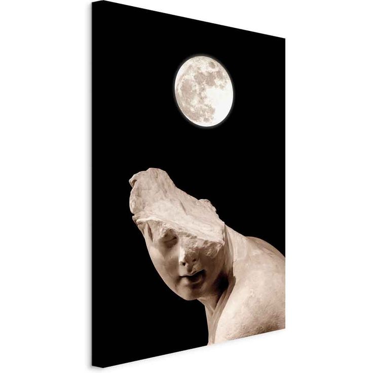 CONFIGURABLE PÄÄTUOTE - Taulu - Moon and Statue (1 Part) Vertical 74934