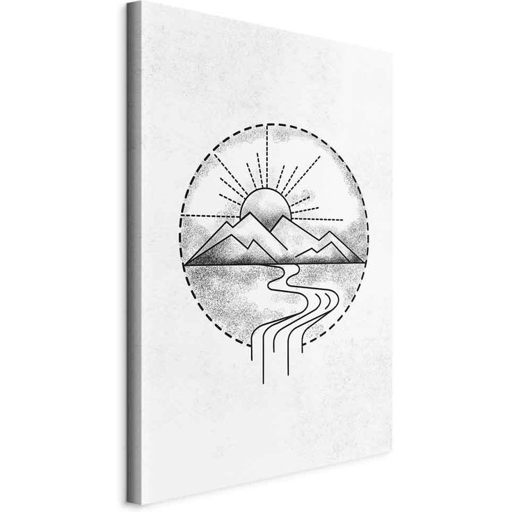 CONFIGURABLE PÄÄTUOTE - Taulu - Mountain Drawing (1 Part) Vertical 39671