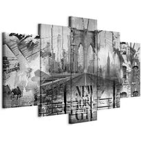 Taulu Artgeist New York City Collage (5 Parts) Wide Black and White, eri vaihtoehtoja