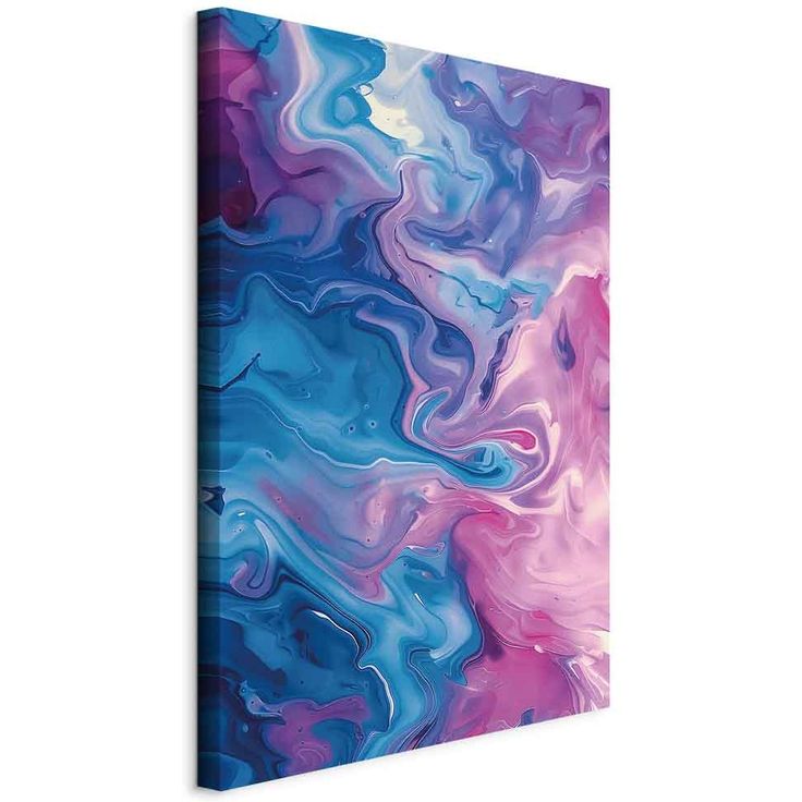 CONFIGURABLE PÄÄTUOTE - Taulu - Night Flows - Abstract Waves in Shades of Blue and Violet 22061
