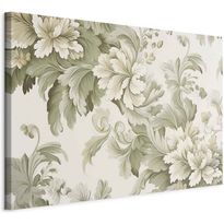 Taulu Artgeist Retro Vintage Flowers in Delicate Cream and Green Colors, eri vaihtoehtoja