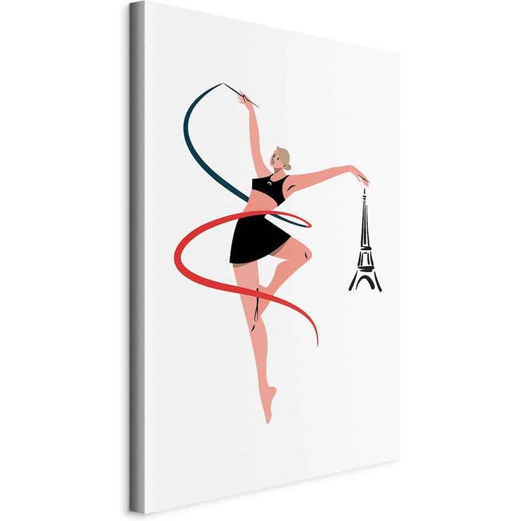 CONFIGURABLE PÄÄTUOTE - Taulu - Rhythmic Gymnastics - Illustration of a Woman With a Ribbon 02479