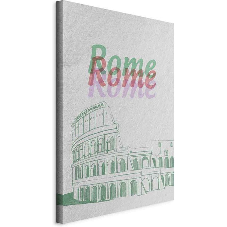 CONFIGURABLE PÄÄTUOTE - Taulu - Rome in Watercolours (1 Part) Vertical 42704
