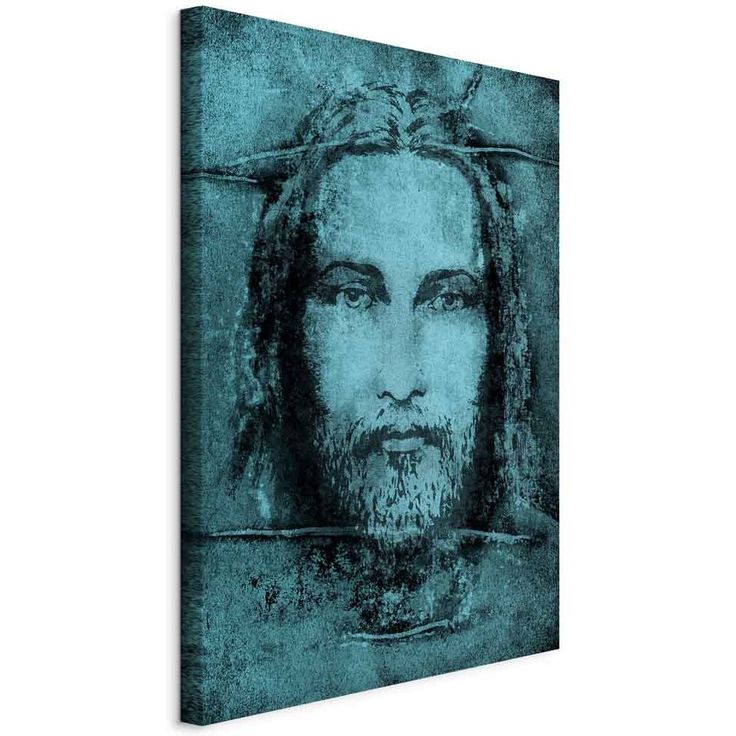 CONFIGURABLE PÄÄTUOTE - Taulu - Shroud of Turin in Turqoise (1 Part) Vertical 43470