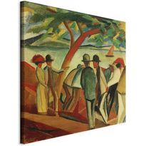 Taulu Artgeist Spaziergänger am See (August Macke), eri vaihtoehtoja