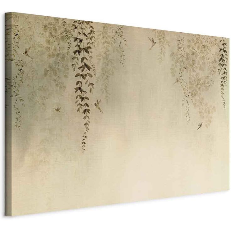 CONFIGURABLE PÄÄTUOTE - Taulu - Spring Orchard - Hummingbirds Among Tree Branches in Beige Shades 39007