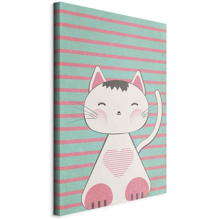 CONFIGURABLE PÄÄTUOTE - Taulu - Striped Kitten (1 Part) Vertical 38209
