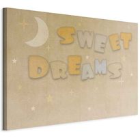 Taulu Artgeist Sweet Dreams - Pastel Inscription Surrounded by the Moon and Stars, eri vaihtoehtoja