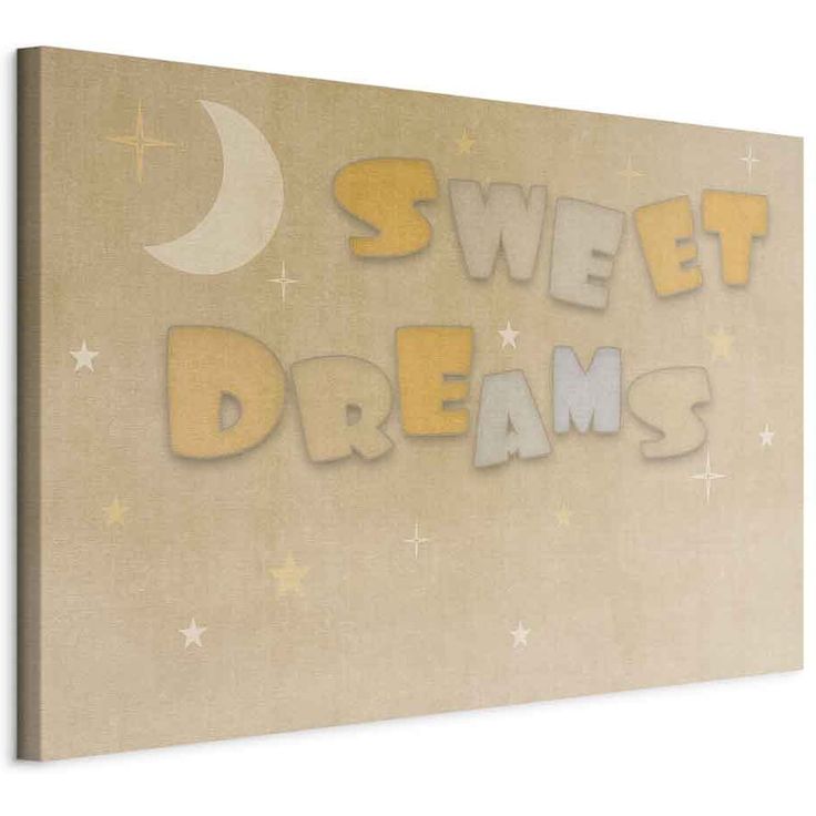 CONFIGURABLE PÄÄTUOTE - Taulu - Sweet Dreams - Pastel Inscription Surrounded by the Moon and Stars 39632