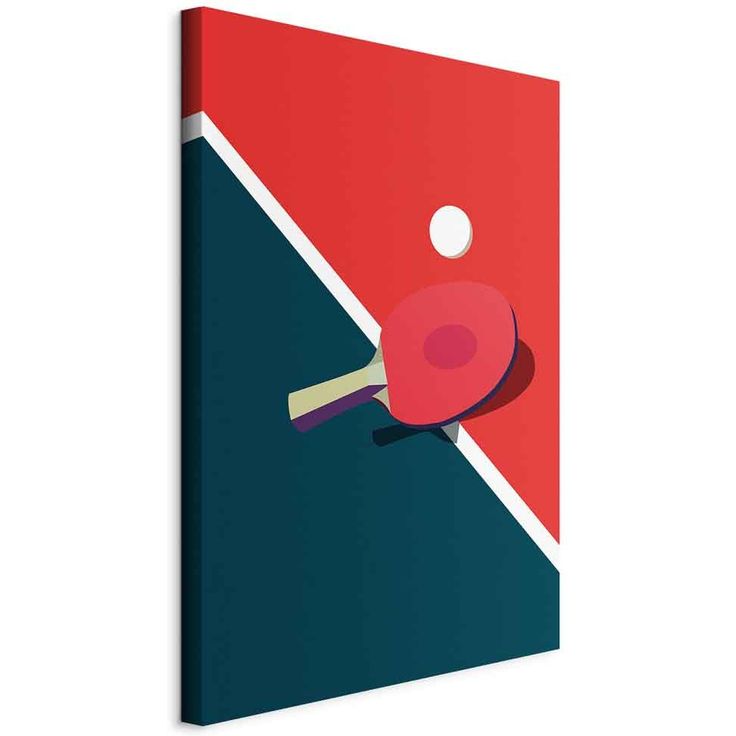 CONFIGURABLE PÄÄTUOTE - Taulu - Table Tennis - Racket and Ball on the Table 02646