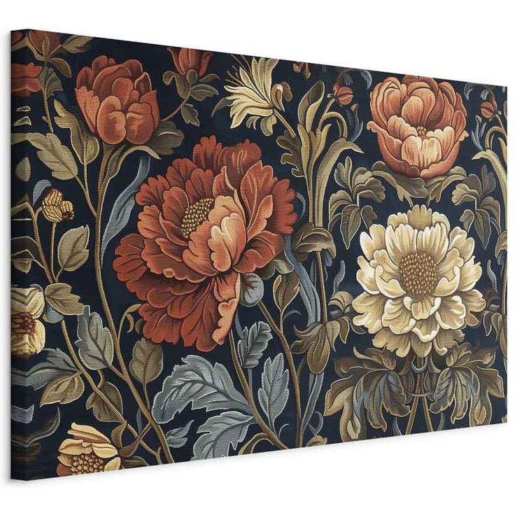 CONFIGURABLE PÄÄTUOTE - Taulu - Tapestry Large Flowers Retro Floral Motif in Kilim Style 93149