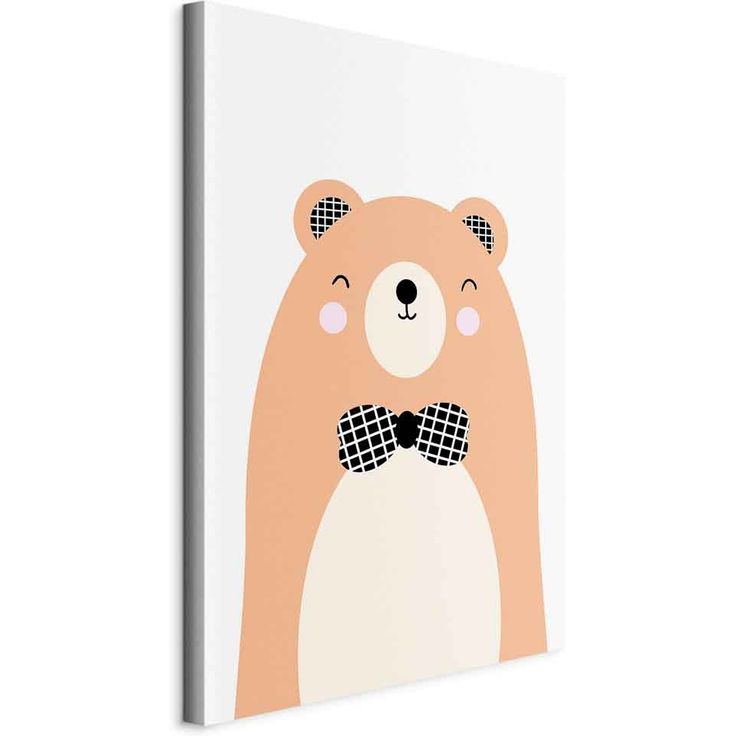 CONFIGURABLE PÄÄTUOTE - Taulu - Teddy Bear in Bow Tie (1 Part) Vertical 19164