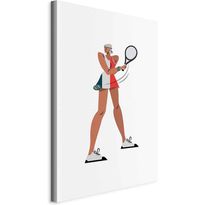 Taulu Artgeist Tennis Player With a Racket on a Light Background - Illustration, eri vaihtoehtoja