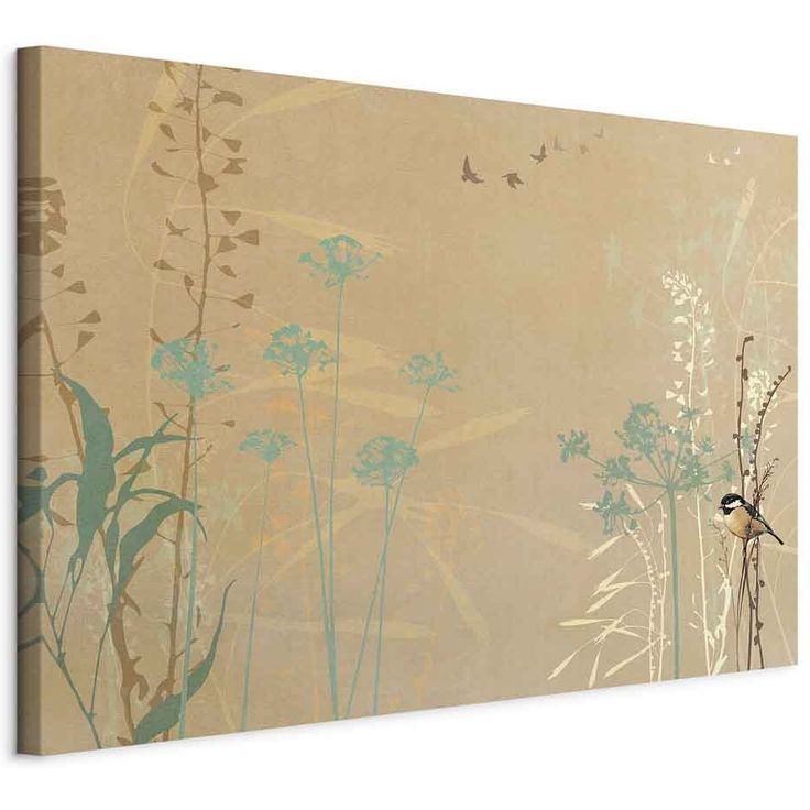 CONFIGURABLE PÄÄTUOTE - Taulu - Tiny Bird - Colorful Grasses in Golden Shades of Sunset 37539