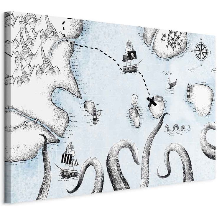 CONFIGURABLE PÄÄTUOTE - Taulu - Treasure Map (1 Part) Wide 23168