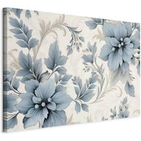 Taulu Artgeist Turquoise Flowers in Retro Ambience Floristic Ornaments, eri vaihtoehtoja
