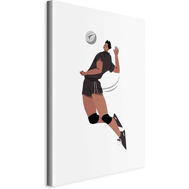 CONFIGURABLE PÄÄTUOTE - Taulu - Volleyball Player on a White Background - Illustration 02516