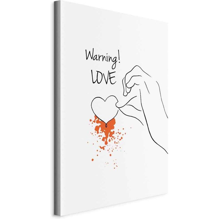 CONFIGURABLE PÄÄTUOTE - Taulu - Warning! Love (1 Part) Vertical 74262