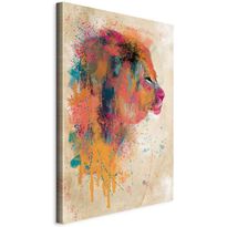 Taulu Artgeist Watercolor Lion (1 Part) Vertical, eri vaihtoehtoja