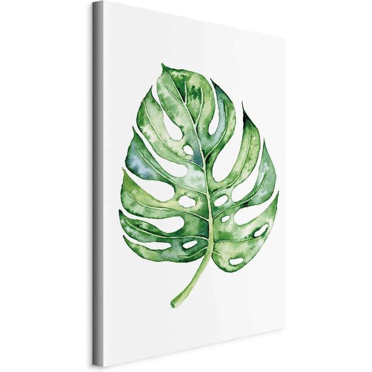 CONFIGURABLE PÄÄTUOTE - Taulu - Watercolor Monstera (1 Part) Vertical 61774