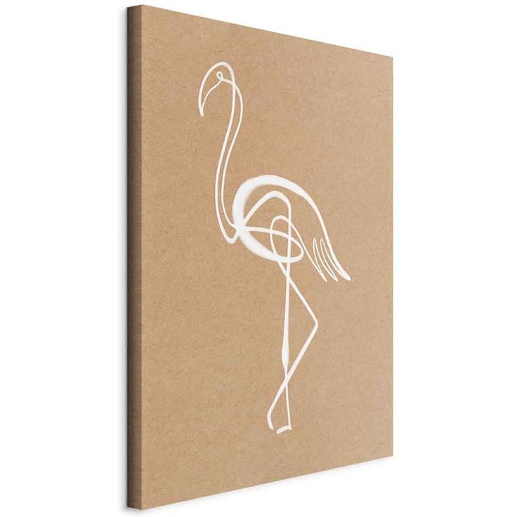 CONFIGURABLE PÄÄTUOTE - Taulu - White Flamingo (1 Part) Vertical 42605